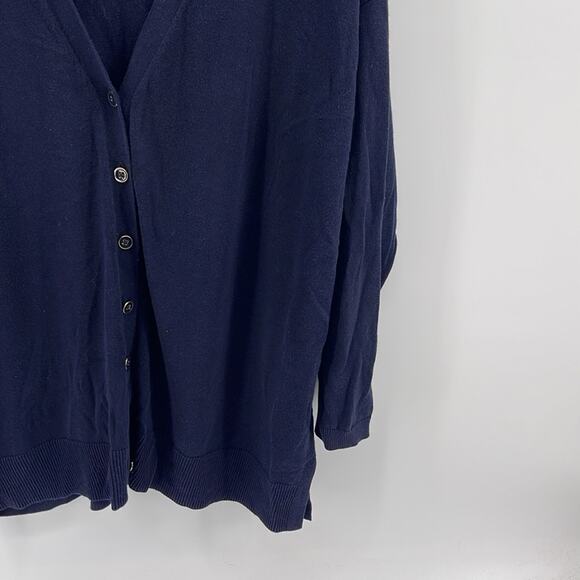 Talbots cotton blend V-neck button up knit sweater cardigan sz 2X - Picture 4 of 6